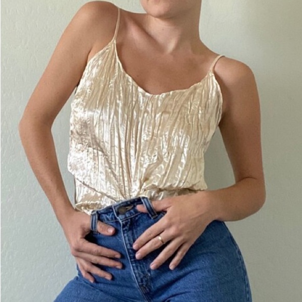 90s Silky Crinkle Tank